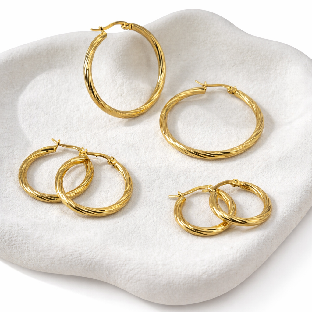 CURL HOOP EARRINGS