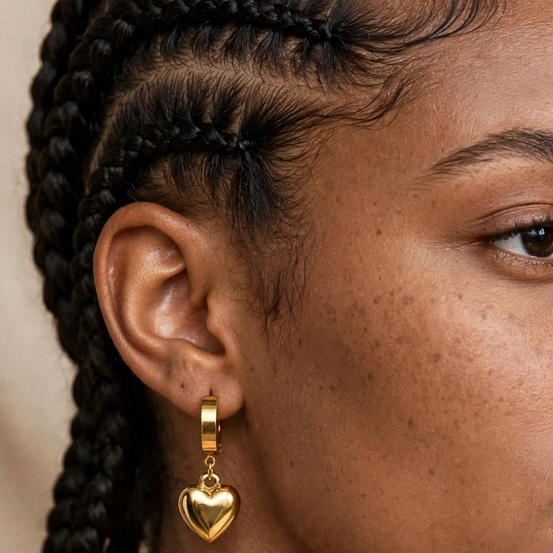 Heart of Zuri hoop earrings