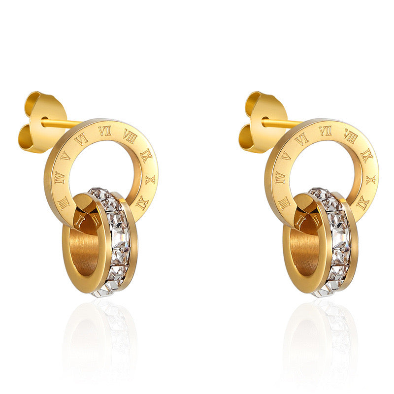 DOUBLE RING EARRINGS