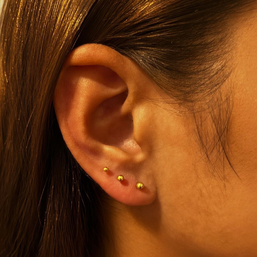 PLAIN STUD EARRINGS