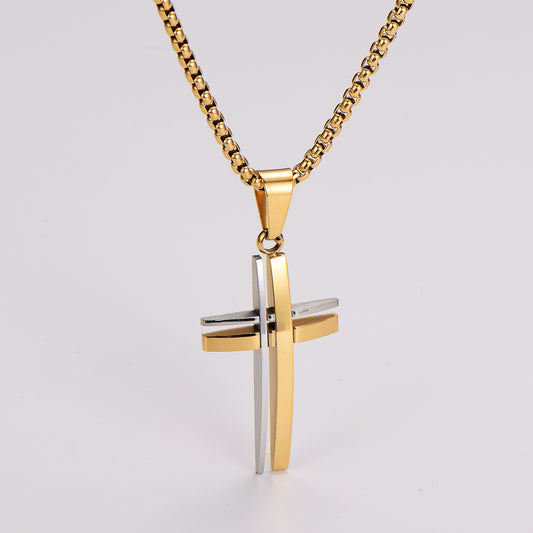 FOXX CROSS NECKLACE